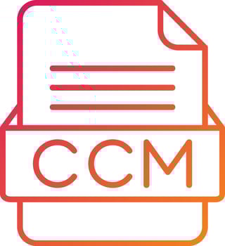 CCM File Format Icon vector