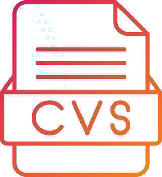 CVS File Format Icon vector