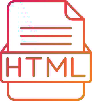 HTML File Format Icon vector