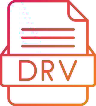 DRV File Format Icon vector
