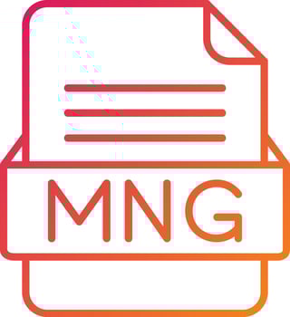 MNG File Format Icon vector
