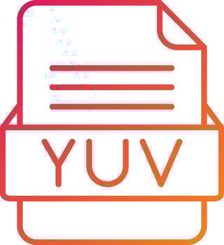 YUV File Format Icon vector