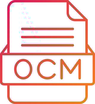 OCM File Format Icon vector