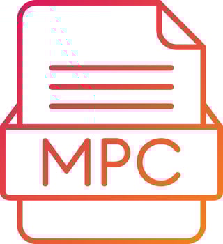 MPC File Format Icon vector
