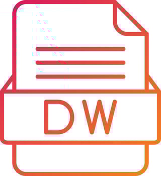 DW File Format Icon vector