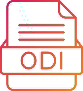 ODI File Format Icon vector