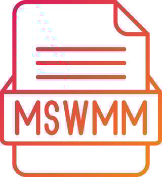MSWMM File Format Icon vector