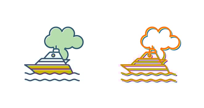 Ship Pollution Vector Icon