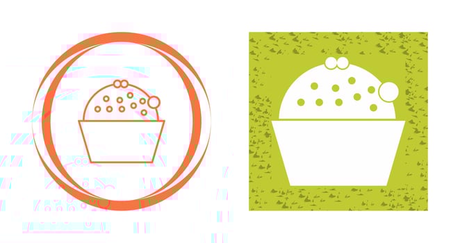 Cup Cake Vector Icon