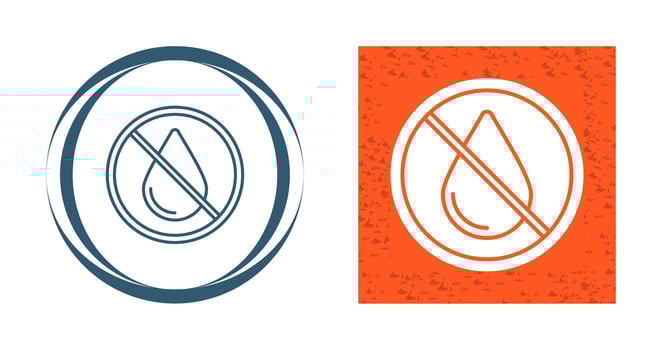 No Water Vector Icon