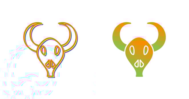 Bull Horns Vector Icon