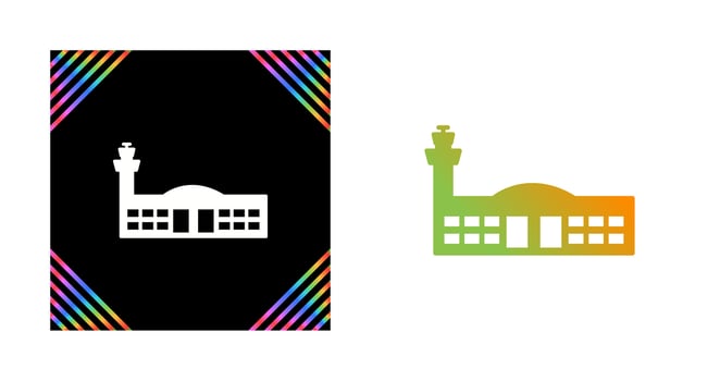 Airport Building Vector Icon
