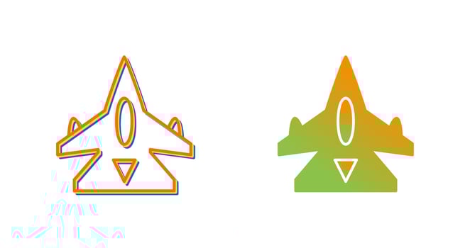 Fighter Jet Vector Icon