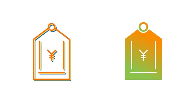 Yen Tag Vector Icon
