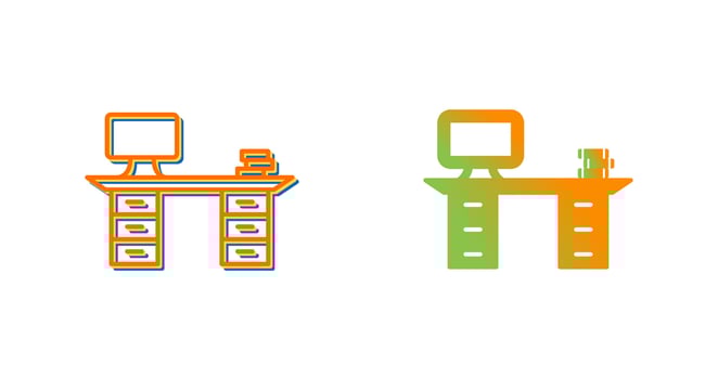 Working Desk Vector Icon