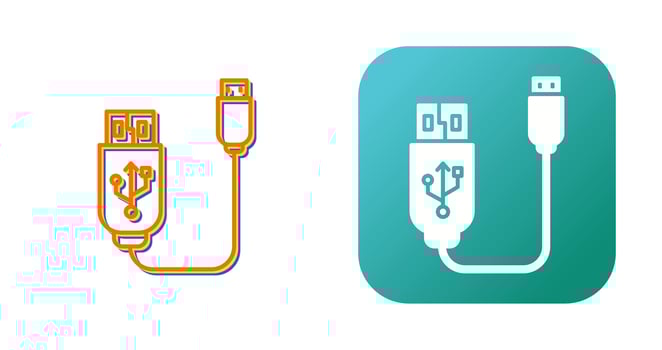 Usb Cable Vector Icon