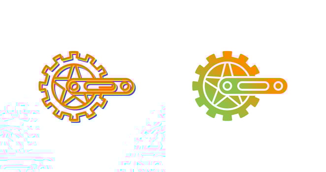 Crankset Vector Icon