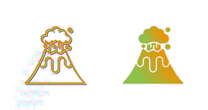 Volcano Vector Icon