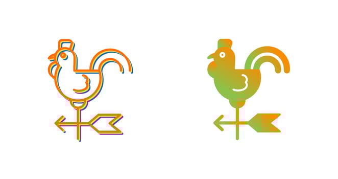 Wind Vane Vector Icon