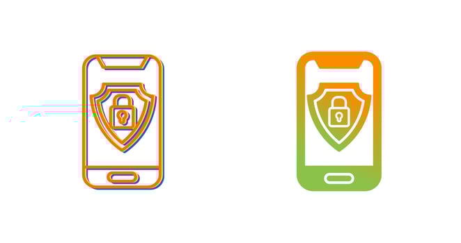 Mobile Security Vector Icon