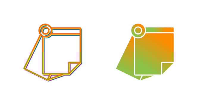 Sticky Note Vector Icon