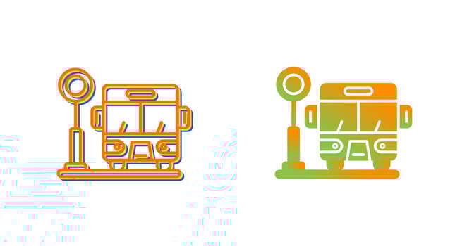 Bus Stop Vector Icon