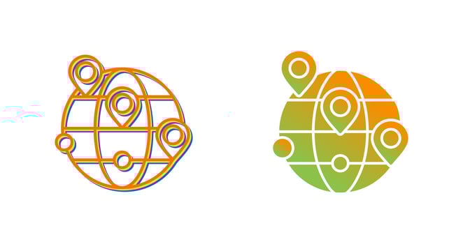 Worldwide Location Vector Icon