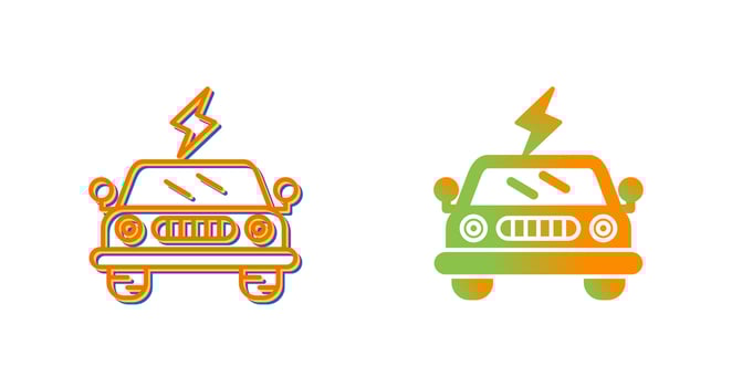 Electric Car Vector Icon