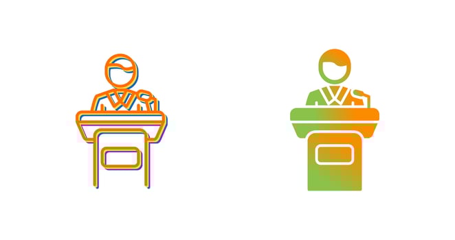 Tribune Vector Icon