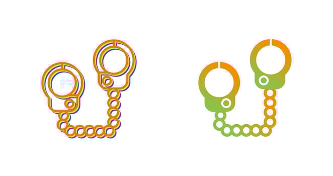 Police Handcuffs Vector Icon