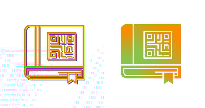 QR Book Vector Icon