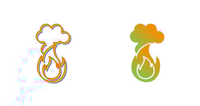Fire Pollution Vector Icon