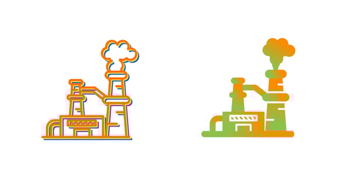 Nuclear Plant Vector Icon