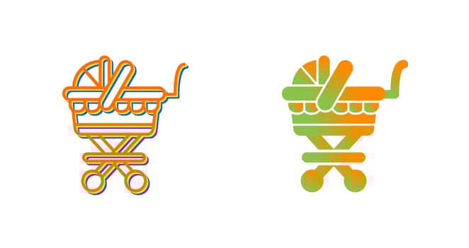 Baby Carriage Vector Icon