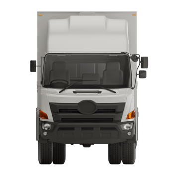 3D Render Isolated White trailer truck cargo wing box png