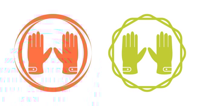 Leather Gloves Vector Icon