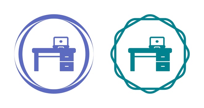 Office Desk Vector Icon