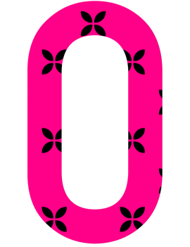 Illustration png cute bright pink numbers