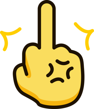 middle finger icon emoji png