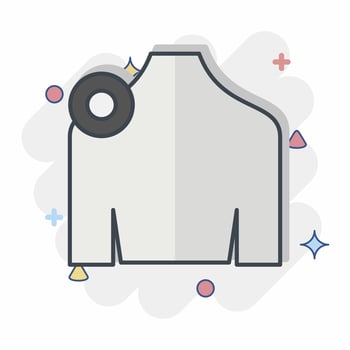 Icon Shoulder. related to Body Ache symbol. comic style. simple design editable. simple illustration vector
