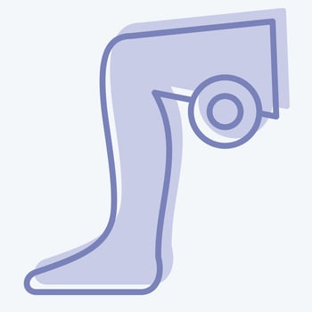 Icon Leg. related to Body Ache symbol. two tone style. simple design editable. simple illustration vector