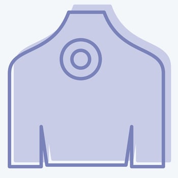 Icon Back Pain. related to Body Ache symbol. two tone style. simple design editable. simple illustration vector