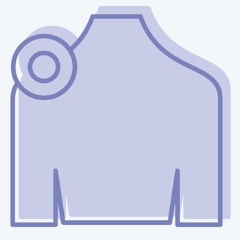 Icon Shoulder. related to Body Ache symbol. two tone style. simple design editable. simple illustration vector