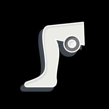 Icon Leg. related to Body Ache symbol. glossy style. simple design editable. simple illustration vector