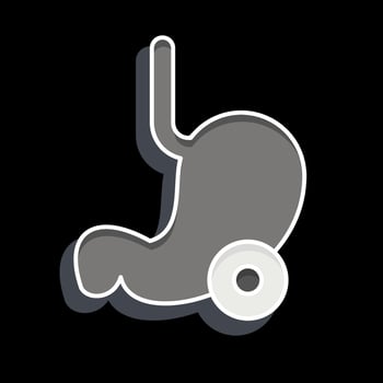 Icon Stomach. related to Body Ache symbol. glossy style. simple design editable. simple illustration vector