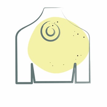 Icon Back Pain. related to Body Ache symbol. Color Spot Style. simple design editable. simple illustration vector