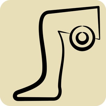 Icon Leg. related to Body Ache symbol. hand drawn style. simple design editable. simple illustration vector