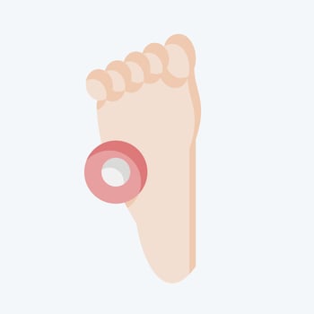 Icon Pain Foot. related to Body Ache symbol. flat style. simple design editable. simple illustration vector