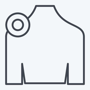 Icon Shoulder. related to Body Ache symbol. line style. simple design editable. simple illustration vector