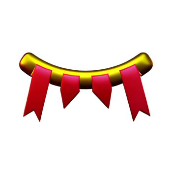 Party Banner Gold  AI Generative png